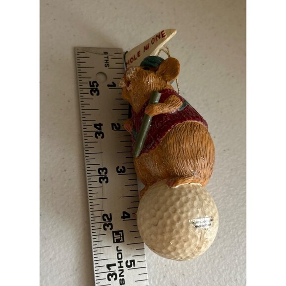 Kurt Adler Hole In One Mouse Christmas Ornament Holiday Decor - Picture 5 of 6
